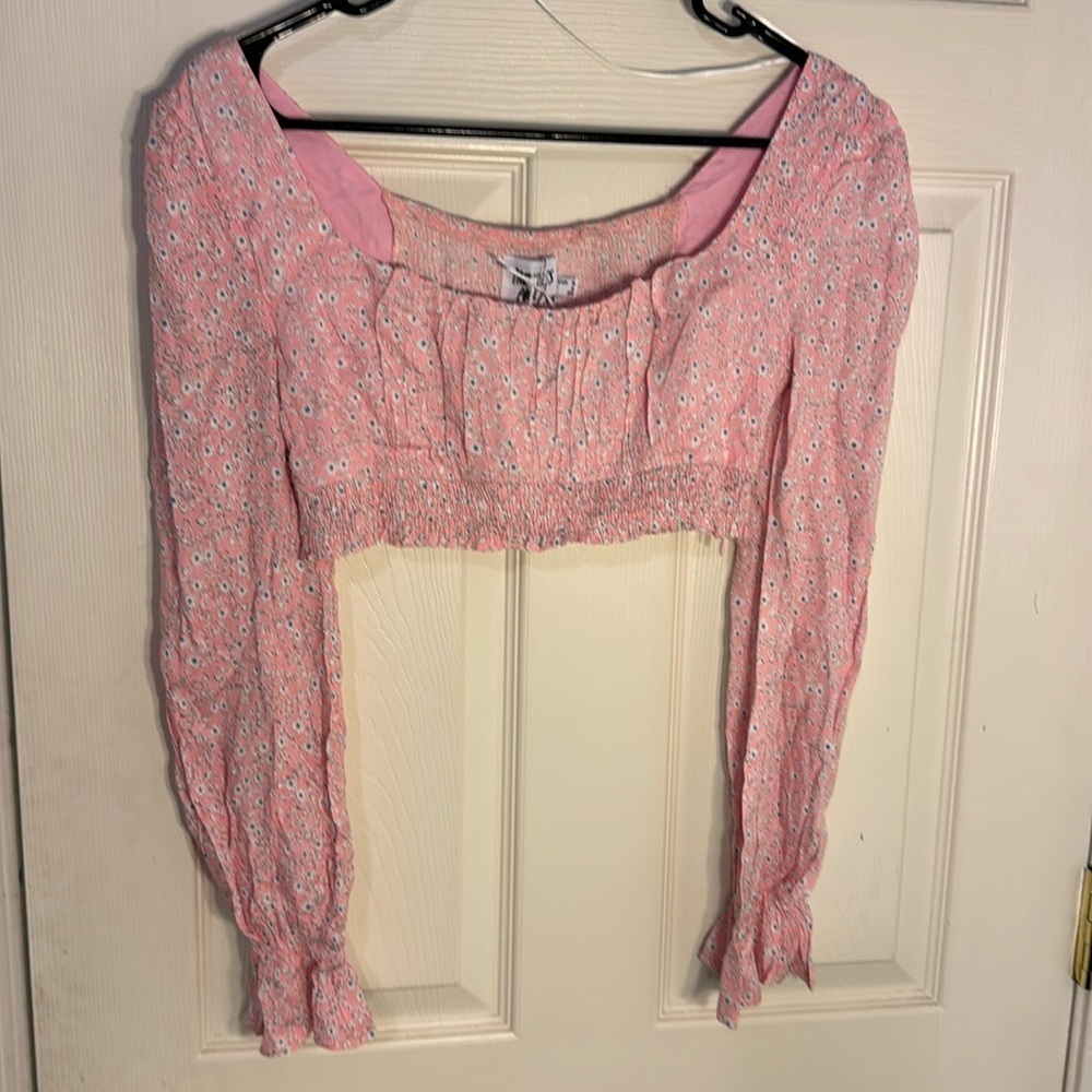 Princess Polly Pink Floral Crop Top